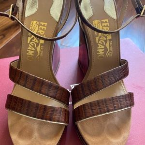 Ferragamo Wedge Sandal Size 7B